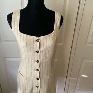 Elegant Cream Button-Down Dress